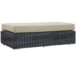 Modway Summon Outdoor Sunbrella Rectangle Ottoman, Beige EEI-1877-GRY-BEI. Fixed Price $859.99.