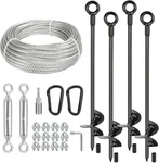 4 Pcs 30" Long Ground Anchors Shed Kit With 3/16" Galvanized Cable & .... Fixed Price $85.95.
