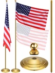 Threan Indoor Telescoping Flag Pole Kit W/ Base, Ball Top 3.6-9.84FT. Fixed Price $110.32.