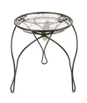 Plastec Elegance Metal Plant Stand With Plastic Saucer, Dark Bronze, 13". Fixed Price $52.85.