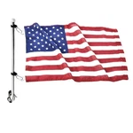 Marine City 304 Stainless Steel Rail Mount Flag Pole With 12X18" Us Boats. Fixed Price $16.99.