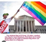 Shmbada Rainbow & Pride Flags 2 Pack 3'X5' Brass Grommets 100% Poly New. Fixed Price $7.00.