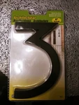 Hy-ko 6 In. Black Brass Number 3 Mounting Screws 1 Pc. Flush Or Elevated. Fixed Price $8.90.
