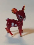 Deer Fawn Bamby Miniature Russian Art Glass Figurine 1-1/8" High*** Seller. Fixed Price $10.99.
