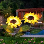 2 Pack Solar Sunflower Garden Stake Lights, Warm White Outdoor Led Decor. Fixed Price $12.50.