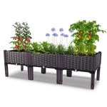 3-PACK Raised Garden Bed Kit: Rectangle Planter Box For Flowers & Vegetables. Fixed Price $43.99.