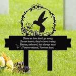 Memorial Stakes For Graves, Decorations Cemetery With Hummingbird D.... Fixed Price $23.72.