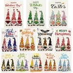 Yovoyoa 12-PACK Seasonal Gnomes Garden Flags All Seasons & Holidays, Burlap. Fixed Price $41.04.