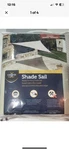 Coolaroo Tan Ready To Hang Triangle Shade Sail 13'X13 X13' W/ropes Deck Patio. Fixed Price $32.39.