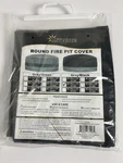 Sunnydaze Decor Fire Pit Cover Round 36" Dia. X 12"GRAY Black 2-TONE Outdoor D19. Fixed Price $18.99.