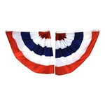 Annin Flagmakers American Pleated Half Fans Bunting Decorations 3 X Feet. Fixed Price $56.89.