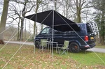 Campervan Caravan Awning Sun Canopy By Wild Earth X 2.4M Medium Grey Square. Fixed Price $94.18.