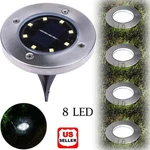 1/4/8PK Led Solar Power Buried Light Under Ground Lamp Outdoor Way Garden Deck. Fixed Price $16.98.