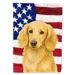 Carolines Treasures WDK6066CHF 40 X 28 In. Longhaired Cream Dachshund America.... Fixed Price $36.47.