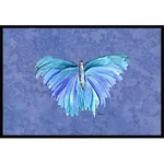 Carolines Treasures 8855MAT Butterfly On Slate Blue Indoor Outdoor Doormat.... Fixed Price $29.23.