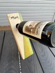 Solid Maple Wood Epoxy River Floating Wine Bottle Holder Resin Display Stand. Fixed Price $35.00.