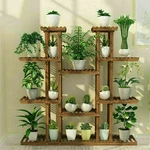 Unho 46" Multi-tier Wood Plant Stand 16 Pot Display Rack For Indoor/outdoor. Fixed Price $63.90.