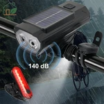 Solar Bike Light & Horn Set 1200MAH Rechargeable IPX4 Waterproof W/tail. Fixed Price $12.99.