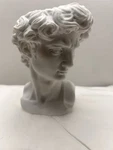 White Resin David Head Bust Planter/ Vase Statue Michelangelo Design. Fixed Price $32.99.