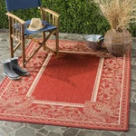 Safavieh Washable Rug Outdoor Courtyard Collection - 67 Square Red Natural. Fixed Price $133.47.