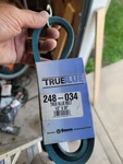 1/2" X 34" Stens Trueblue 248-034 Lawn Mower And Snowblower Belt.. Fixed Price $13.50.