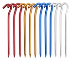 Gotte 12 Pcs Metal Tent Stakes Pegs With Hook For Camping Ground Rug Par. Fixed Price $8.78.