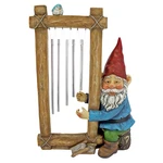 Design Toscano HF5152401 Garden Gnome Statue - Ringing His Chimes. Fixed Price $79.62.