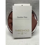 Threshold Garden Tote & Kneeler Set Nwt Tropical Stripe Brown Blue Purple 2PC. Fixed Price $22.00.