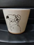 Flower Pot Planter Under The Sun Birds Blue 6"TALL 7" Across. Fixed Price $12.50.