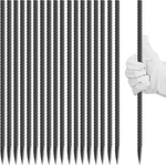 50 Pcs Ground Rebar Stakes Inch, Heavy Duty Landscape Timber Spikes 5/16'' Di. Fixed Price $85.68.