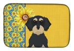 Carolines Treasures Summer Sunflower Wirehair Black Cream Dachshund Dish Dry Mat. Fixed Price $22.99.