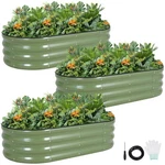 Raised Garden Bed 4X2X1FT Metal Planter Box Oliver Green Good Gain Safety. Fixed Price $124.99.