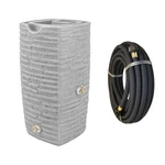 Good Ideas Impressions Riverwalk Gallon Rain Barrel, Light Granite & 50' Hose. Fixed Price $267.99.