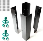 Heavy-duty Raised Garden Bed Corner Brackets Set 4 Black Steel. Fixed Price $88.99.