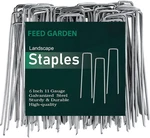 Feed Garden 6 Inch 50 Pack Hot-dip Galvanized Landscape Staples Plant Cover Stak. Fixed Price $18.95.
