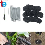 201 Pcs 6 Inch Weed Barrier Stakes With Caps & Hook For Ultimate Ground Support. Fixed Price $32.92.