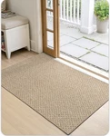 Ultra Thin Indoor Mat 24"X36" Khaki Color&geometry Non Slip Rubber Back. Fixed Price $25.00.