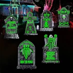 Ciniqy Halloween Tombstones Pack Light Up 16.5X11.5" Waterproof Outdoor Decor. Fixed Price $18.36.