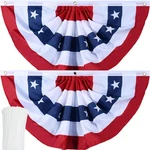 American Flag Bunting Pleated Fan Usa With Brass Grommets, Uv Fade Resistant. Fixed Price $43.66.