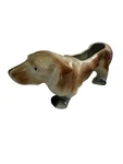 Basset Hound Puppy Garden Planter 17" Usa Mccoy Brown White Black 218-C. Fixed Price $50.00.