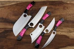 Kitchen Tools Hand Made 5PCS Chief Set Carbon Steel Blade W/l/sheath HB-1322. Fixed Price $49.99.