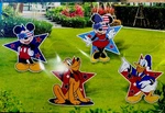 Disney Mickey Mouse Yard Signs Garden Stakes Set Of 4 Memorial Labor Day July. Fixed Price $20.00.