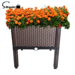 Outdoor Square Raised Garden Bed Elevated Planter Kit Indoor Plastic Grow Box. Fixed Price $19.46.