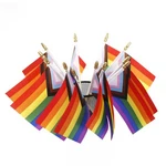 25 Pack Small Progress Pride Rainbow Gay Stick Flag Mini Handheld Inlcusive P.... Fixed Price $17.35.