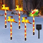 Lewondr Solar Christmas Pathway Lights, 5 Pcs Pack, Warm. Fixed Price $35.82.