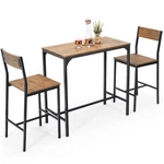 Costway 3PCS Bar Table Set Industrial Counter Height Dining W/2 Stools. Fixed Price $116.99.
