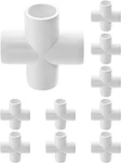4 Way 1/2 Cross Pvc Fitting 10 Pack Connector Furniture Grade Fo.... Fixed Price $18.90.