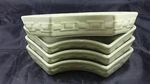 Longaberger Set Of Four Sage Green Crescent Pottery Dishes - New. Fixed Price $79.99.