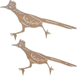 2 Pcs Roadrunner Garden Art Metal Yard Decorative Stakes Retro. Fixed Price $19.90.