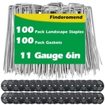 Finderomend 100 Pack Landscape Staples GASKETS,11 Gauge 6" Galva.... Fixed Price $43.51.